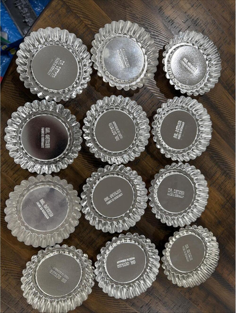 Dr. Oetker Mini Pie Or Tart Tins Lot Of 12 Great Condition